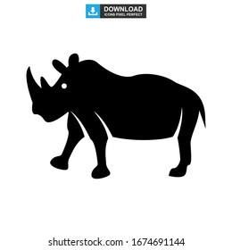 rhinoceros icon or logo isolated sign symbol vector illustration - high quality black style vector icons
