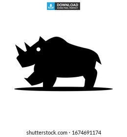 rhinoceros icon or logo isolated sign symbol vector illustration - high quality black style vector icons
