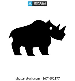 rhinoceros icon or logo isolated sign symbol vector illustration - high quality black style vector icons
