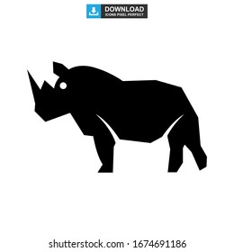 rhinoceros icon or logo isolated sign symbol vector illustration - high quality black style vector icons
