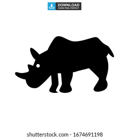 rhinoceros icon or logo isolated sign symbol vector illustration - high quality black style vector icons
