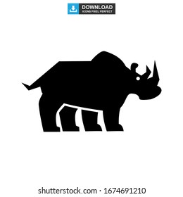 rhinoceros icon or logo isolated sign symbol vector illustration - high quality black style vector icons

