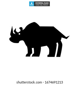 rhinoceros icon or logo isolated sign symbol vector illustration - high quality black style vector icons
