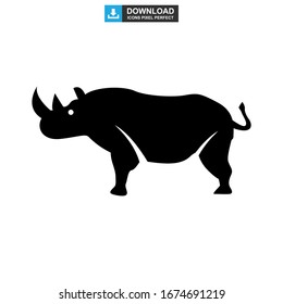 rhinoceros icon or logo isolated sign symbol vector illustration - high quality black style vector icons
