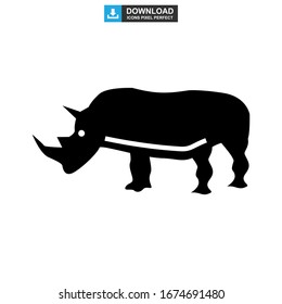 rhinoceros icon or logo isolated sign symbol vector illustration - high quality black style vector icons
