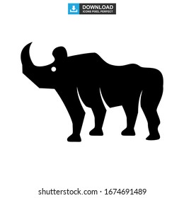 rhinoceros icon or logo isolated sign symbol vector illustration - high quality black style vector icons
