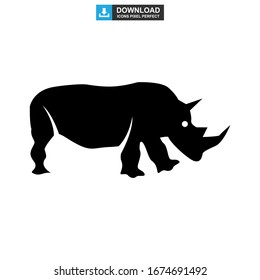 rhinoceros icon or logo isolated sign symbol vector illustration - high quality black style vector icons
