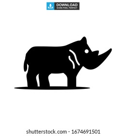 rhinoceros icon or logo isolated sign symbol vector illustration - high quality black style vector icons
