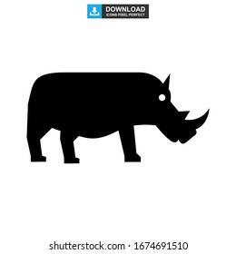 rhinoceros icon or logo isolated sign symbol vector illustration - high quality black style vector icons

