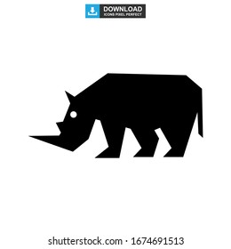 rhinoceros icon or logo isolated sign symbol vector illustration - high quality black style vector icons
