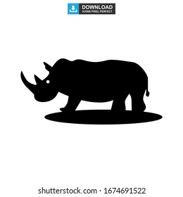 rhinoceros icon or logo isolated sign symbol vector illustration - high quality black style vector icons
