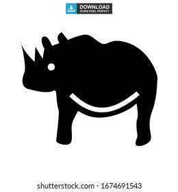 rhinoceros icon or logo isolated sign symbol vector illustration - high quality black style vector icons
