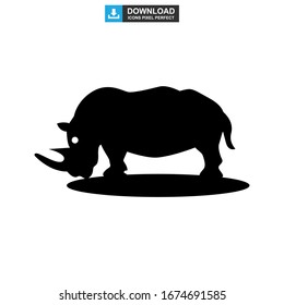 rhinoceros icon or logo isolated sign symbol vector illustration - high quality black style vector icons
