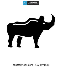 rhinoceros icon or logo isolated sign symbol vector illustration - high quality black style vector icons
