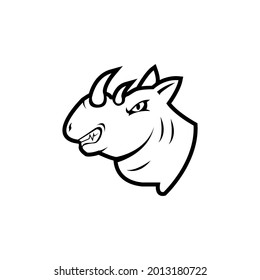 rhinoceros icon on white background. Perfect use for web, pattern, design, icon, ui, ux, etc.