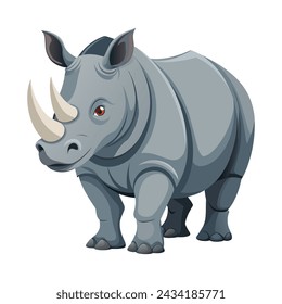 Rhinoceros illustration on White Background