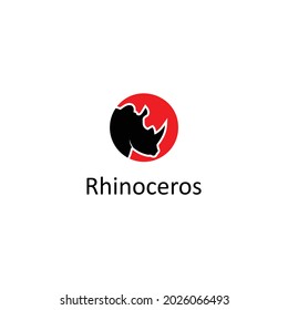 Rhinoceros illustrator vector template. suitable for creative industry, multimedia, entertainment, educations, shop, and any related business