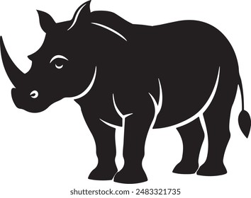 rhinoceros isolated icon vector logo rhinoceros silhouette pattern clip art rhinoceros symbol illustration separated background for texture watercolor.