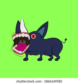 rhinoceros laughing out loud, streetwear or t-shirt design
