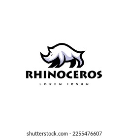 rhinoceros line logo design inspiration