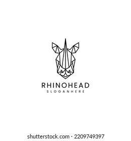 Rhinoceros Logo Design Icon Tamplate