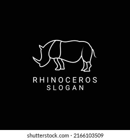 Rhinoceros logo design icon template