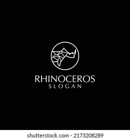 Rhinoceros logo design icon template