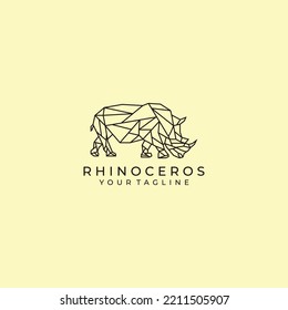 Rhinoceros Logo Desing Icon Vector