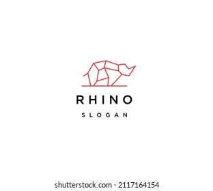 Rhinoceros logo icon design template