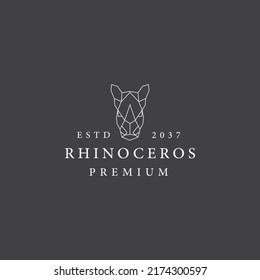 Rhinoceros logo icon design template vector illustration