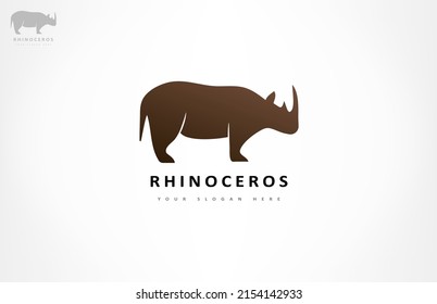 Rhinoceros logo vector. Animal Design.