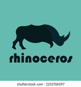 rhinoceros logo vector art illustration