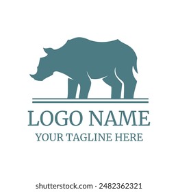 Rhinoceros Logo Vektorillustration Design Symbol Logo Vorlage