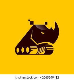 rhinoceros logo vector simple and clean