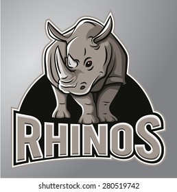 Rhinoceros Mascot 