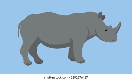 rhinoceros on a blue background