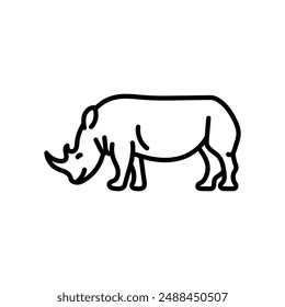 Rhinozeros-Umrisssymbol, Vektorillustration