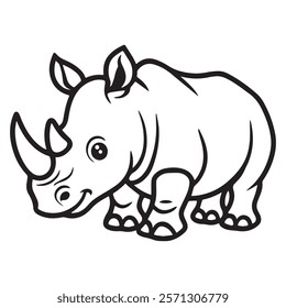 A rhinoceros with a red background with the word rhino on it