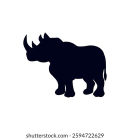 Rhinoceros rhino animal vector illustration emoji