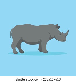 Rhinoceros, side view, animal of Africa
