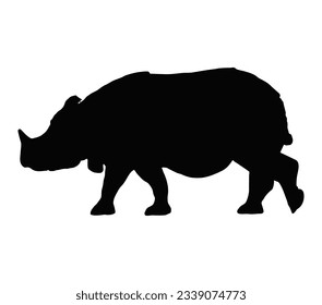 Rhinoceros silhouette, high quality vector
