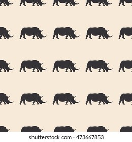 rhinoceros silhouette pattern
