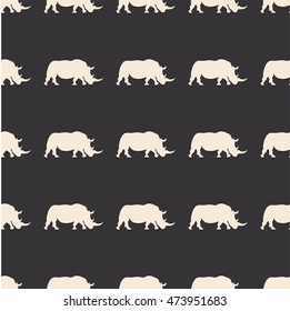 rhinoceros silhouette pattern