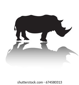 rhinoceros silhouette vector