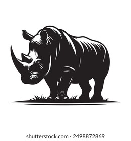 Rhinoceros silhouette vector illustration art design