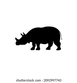 Rhinoceros silhouette vector illustration isolated
