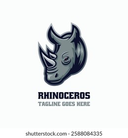 Rhinoceros Simple Mascot Logo Template