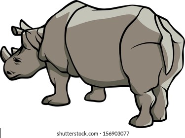 Rhinoceros vector design.