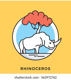 Rhinoceros Vector Icon