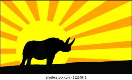 Rhinoceros vector illustration